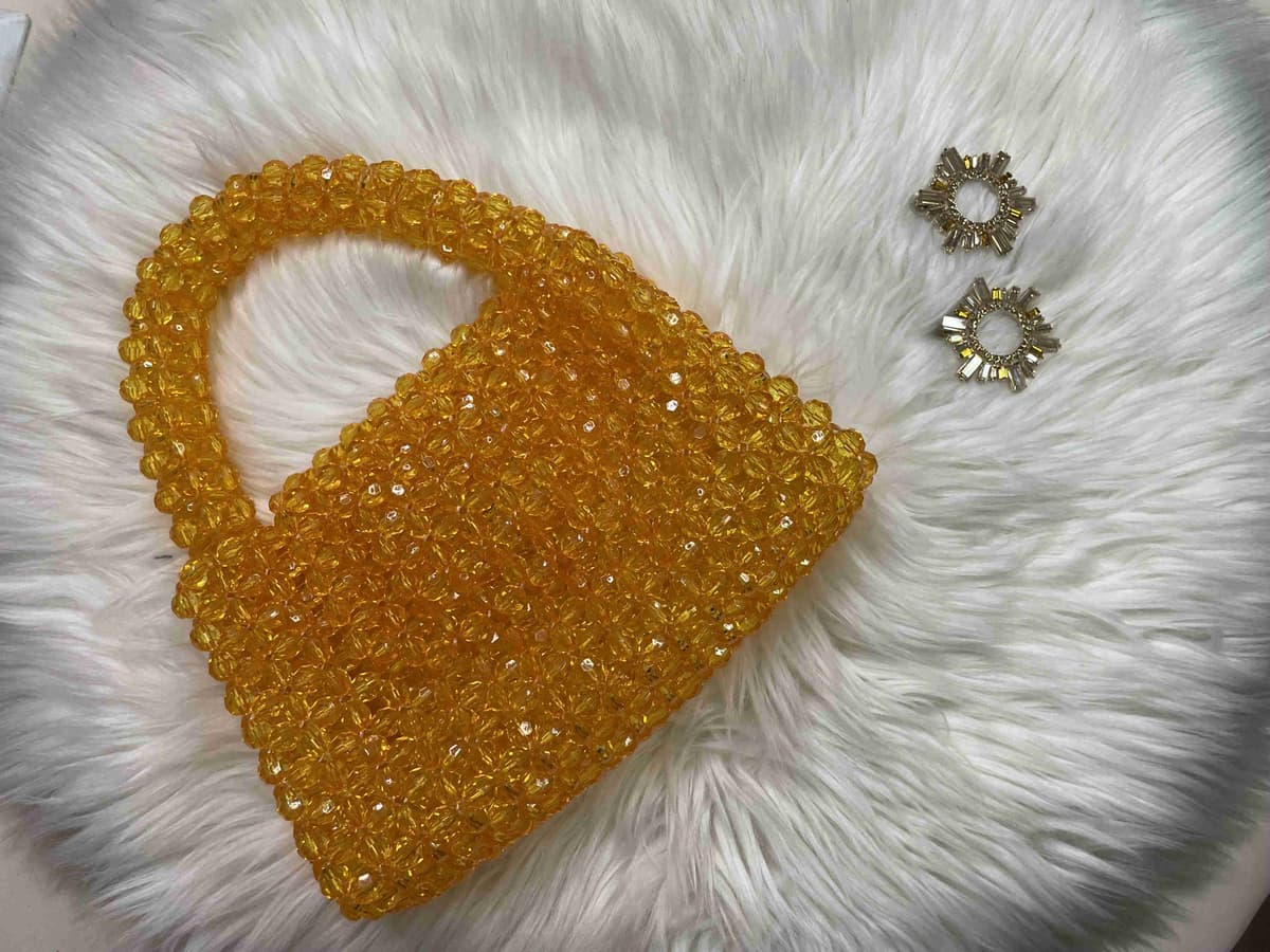Handmade beaded bag
