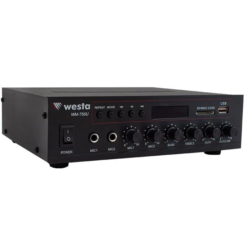 Amplifier WESTA Two Way 80W Mixer Amplifier