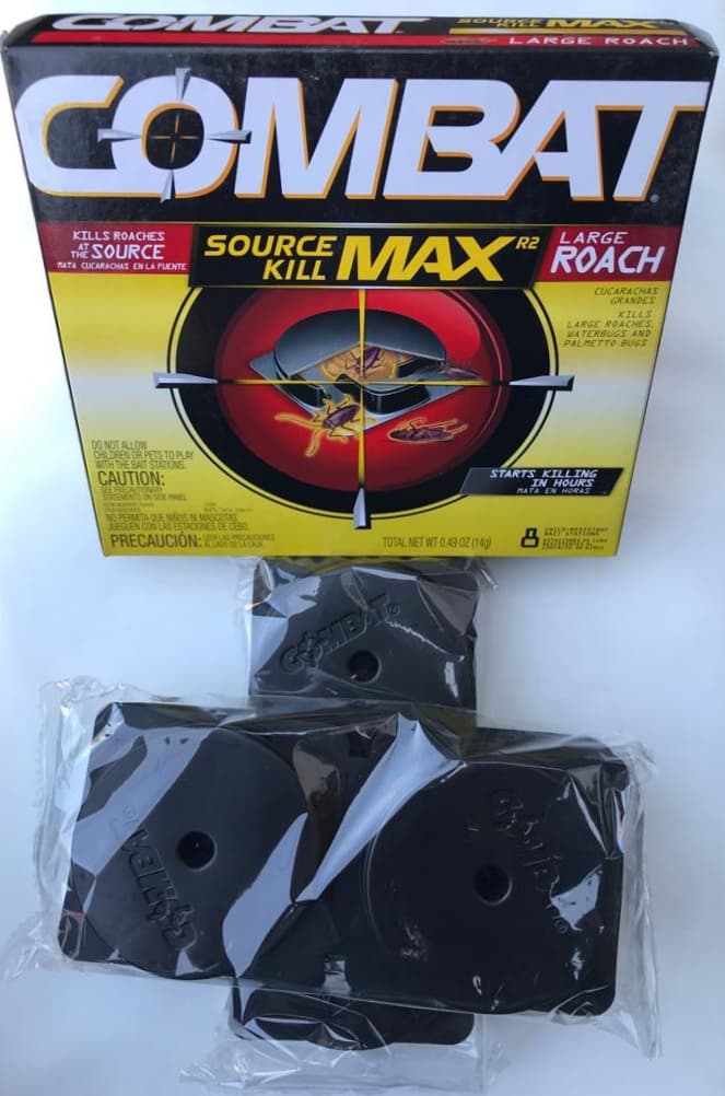 Bait station that kills cockroches for 6 months. Starts killing pests within hours, and kills the nest. No vapor, fumes or odor. Also kills waterbugs and palmetto bugs. Child-resistant bait stations. 12 pieces in a pack for small cockroches and 8pcs pa