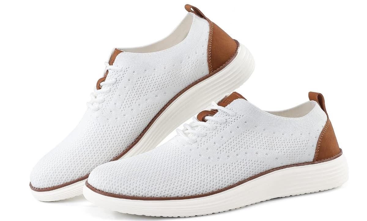 VILOCY Men's Mesh Dress Sneakers Oxfords Business Casual Walking Shoes Tennis Comfortable