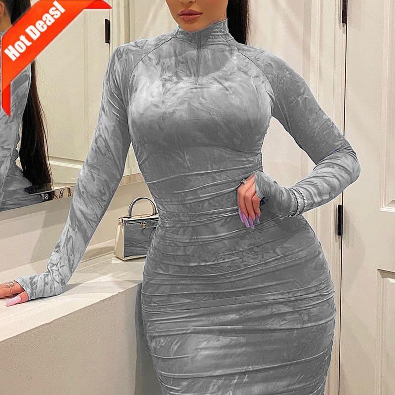 Bodycon Corset Dress Sexy Fall Summer Long Sleeve Casual Womens Dresses