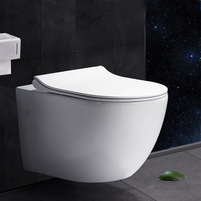 Wall Hung Toilet: Gravity Flush Rimless Wall Mount Ceramic Toilet with Tank