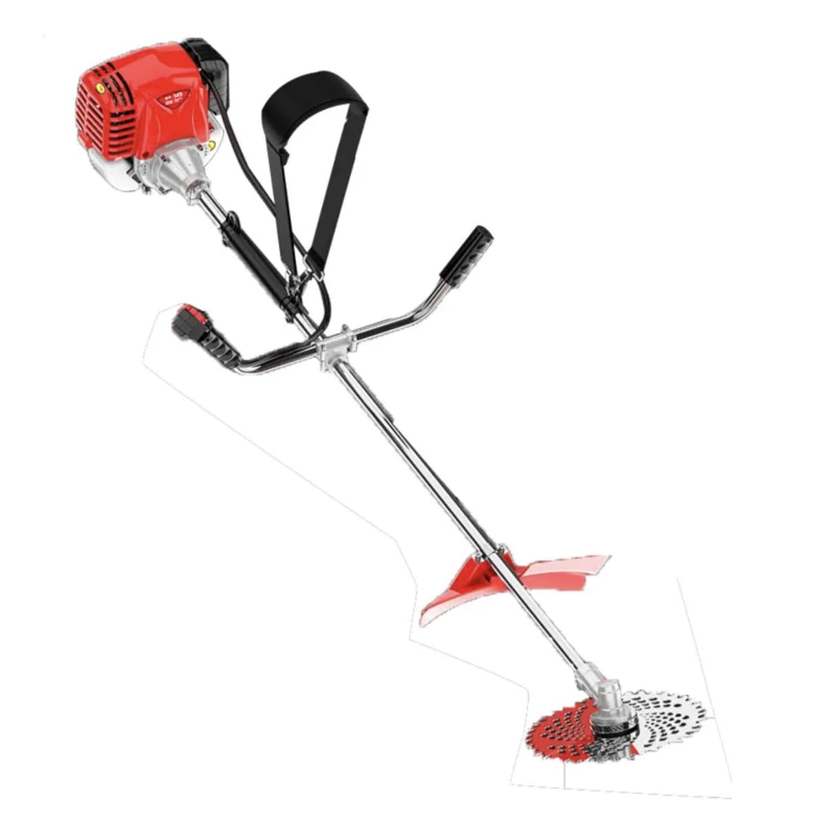 Weeder Brush Cutter Grass Trimmer 4-Stroke Petrol/Gasoline Lawn Mower Side-mounted