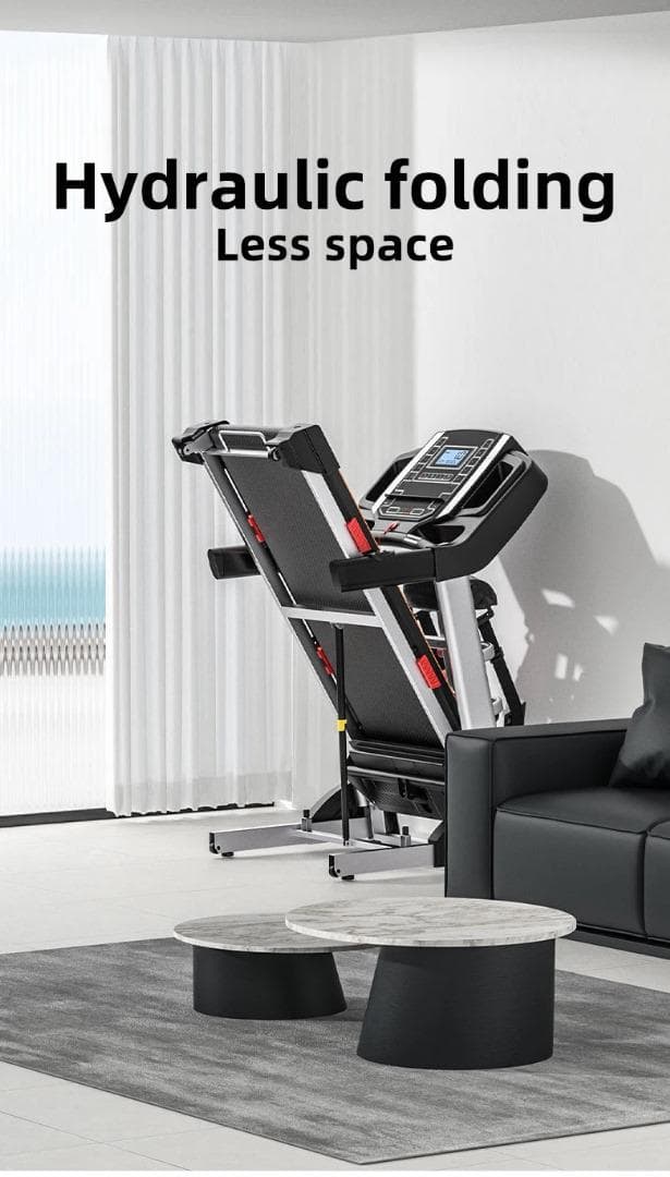 Treadmill Multifunctional Commercial Foldable Electric Treadmill – Silent, MP3, Bluetooth & LCD Screen | 3.0HP Motor