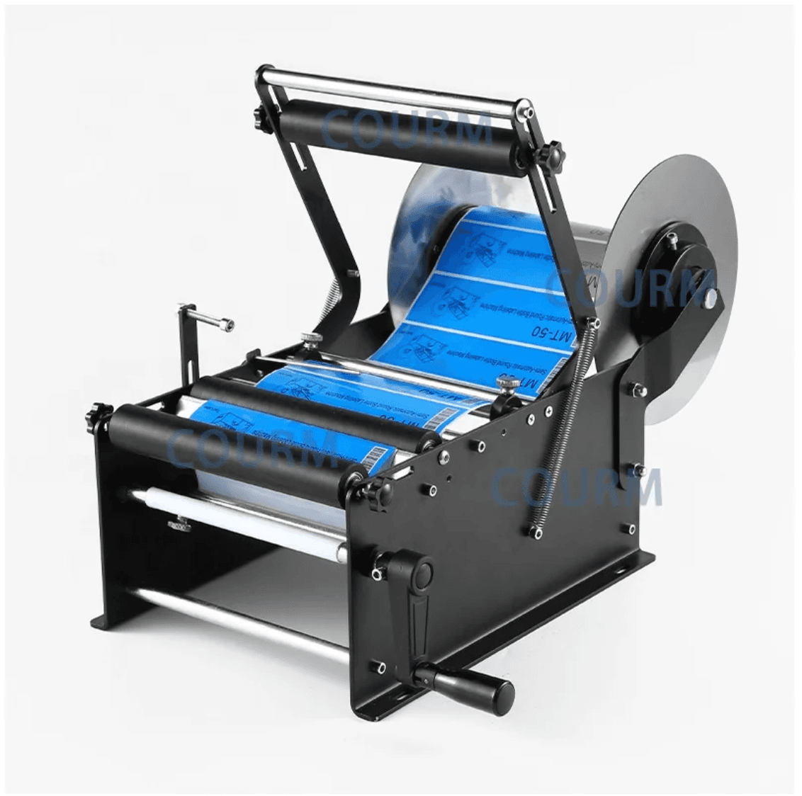 Semi-Automatic Manual Round Bottle Labeling Machine for Plastic, Glass & Metal – 110V/220V, Easy to Operate