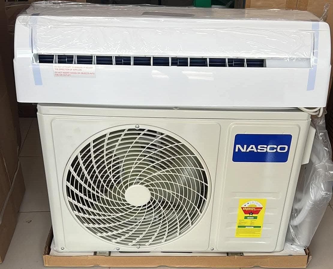 Air conditioner - original Nasco split air conditioners in Ghana at affordable prices. Powerful cooling, low energy use, quiet operation. Delivery available in Accra, Tema, Kumasi, and across Ghana. 1.5HP, 2.0HP & 2.5HP available.