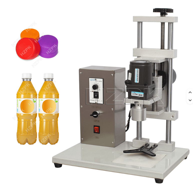 Semi-automatic Single Head Screw Bottle Cap Lock Capping Machine for Plastic Cap