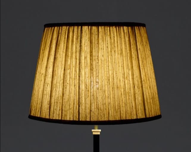 40cm straight empire gathered lampshade in sand silk