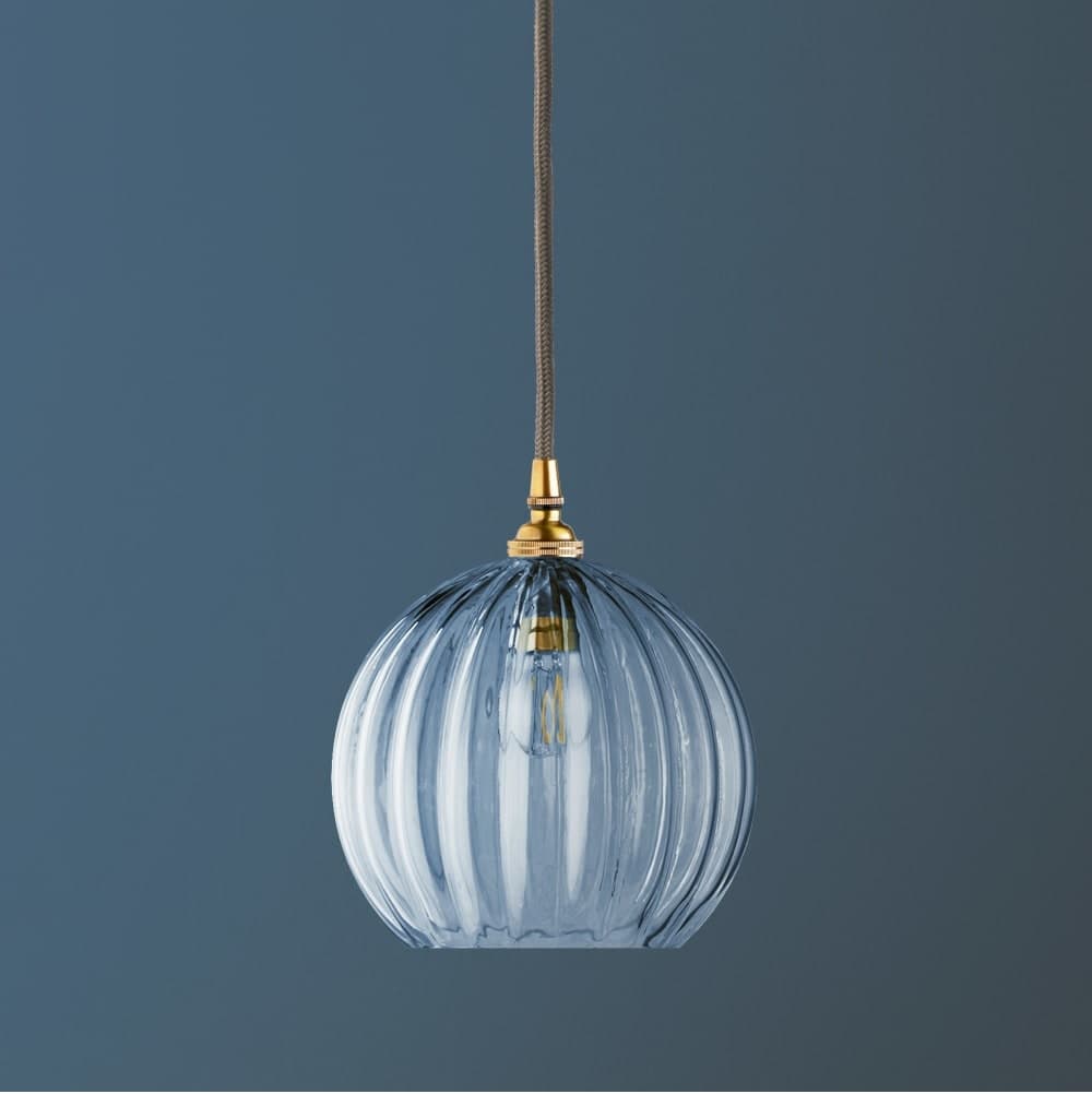 Regular Pumpkin Glass Shade in Clear Glass