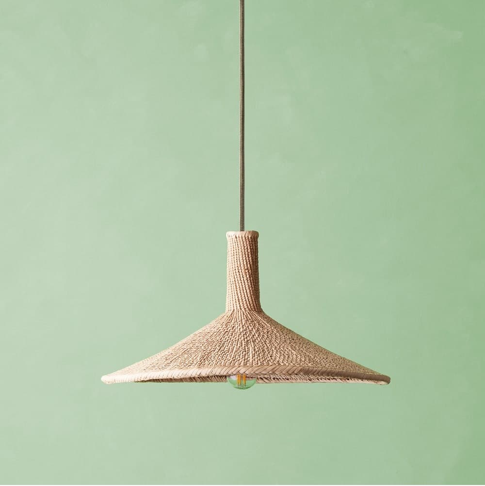 Serena Natural Woven Palm Basket Pendant Shade