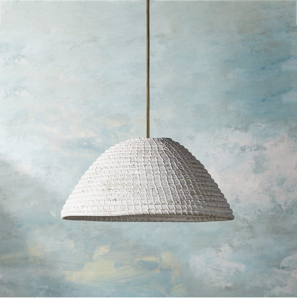 Pulpo Pendant Shade in Whitewashed Seagrass