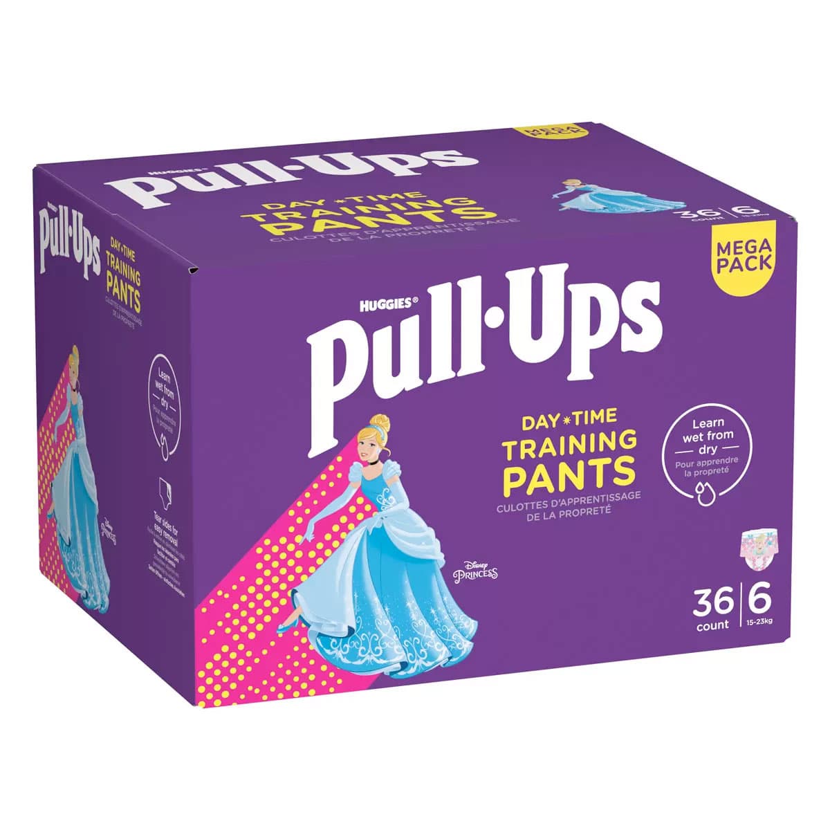 Huggies Pull-Ups Diaper Day Time Girl Training Pants Size 6, 36 Pack
