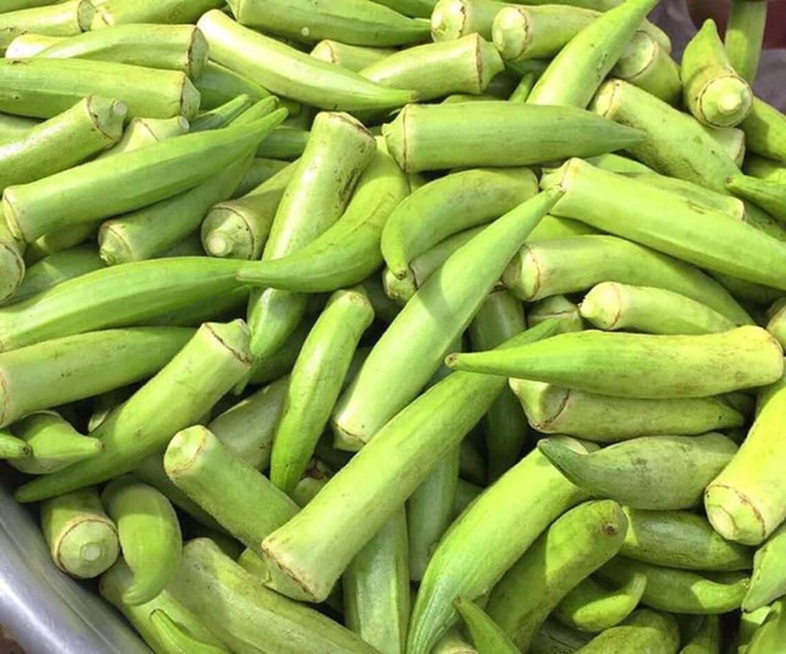 Handpicked Fresh Okro, Organic Okra from West Africa, Akans Vegetables Box 5kg