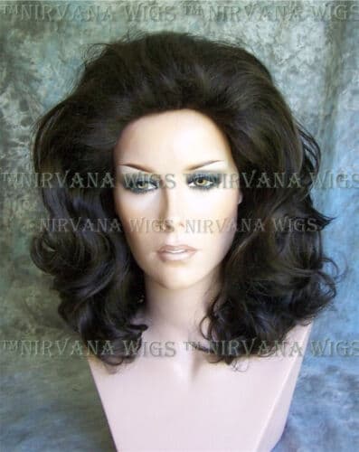 Nirvana Wigs Dark Brown Womens or Unisex Drag Shoulder Length Permatease Wig