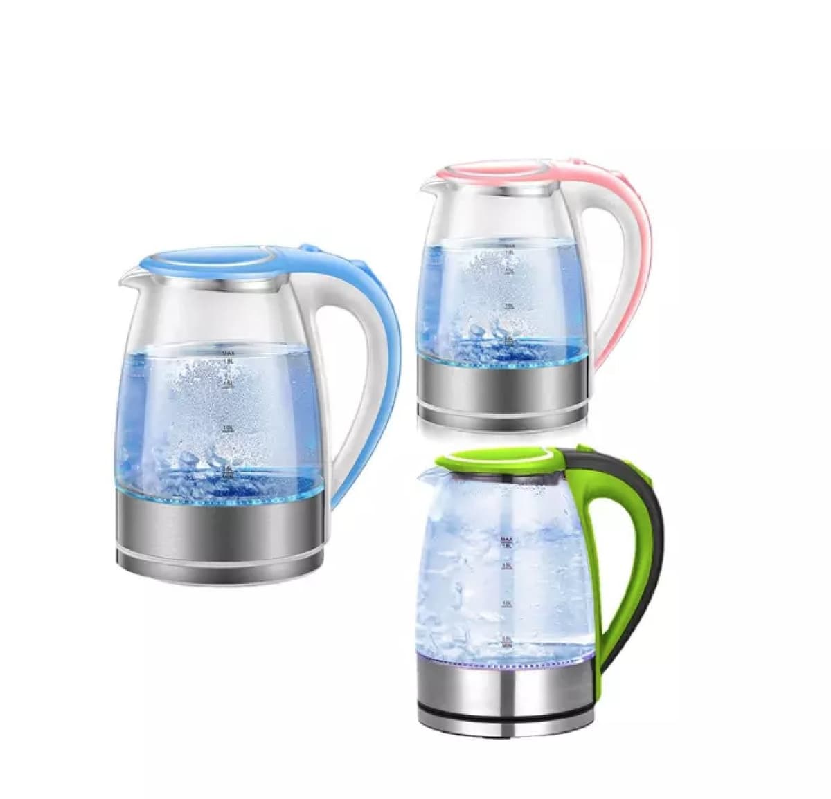 Water Kettle LED indicator 1.7L Glass Water Boiler