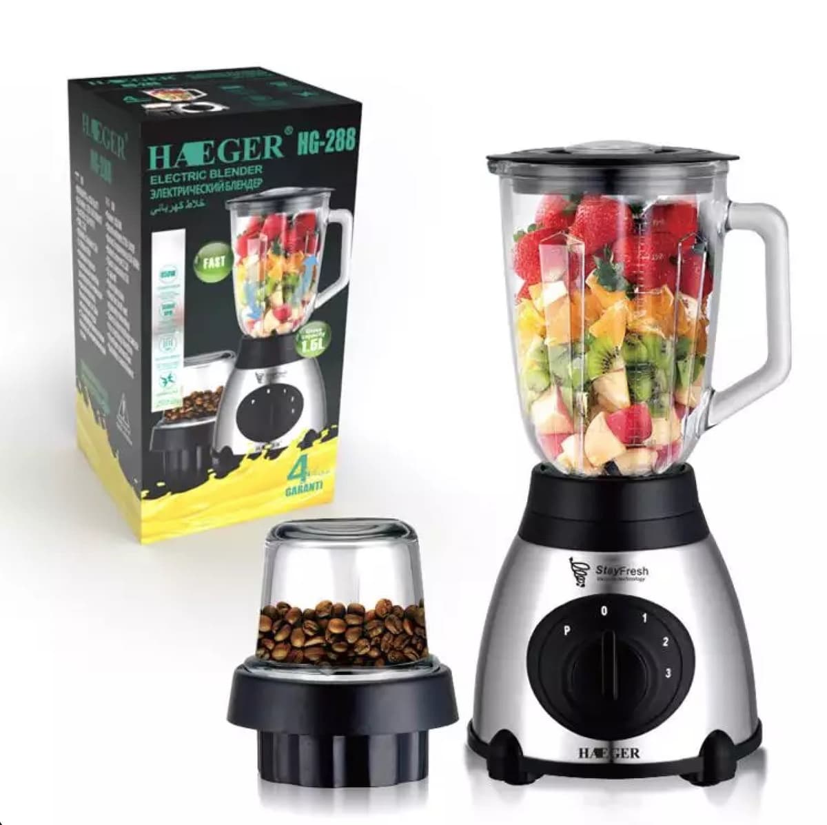 Blender Multifunctional Electric Blender Mixer Juicer Machine 2 In 1 1.5L Commercial Electric Fruits Juicer Smoothie Blender With Portable Grinder Cup