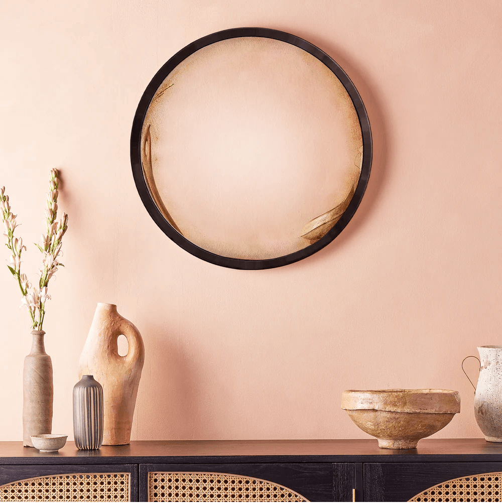 Smallest Grouper Convex Mirror with Antiqued Glass