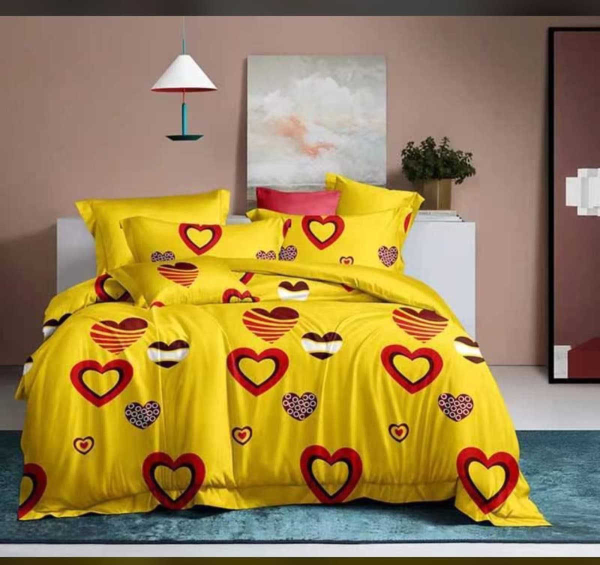 Double Bed Size Bedsheets Bed Set 1 Double Bedsheet with 4 Pillow Cover