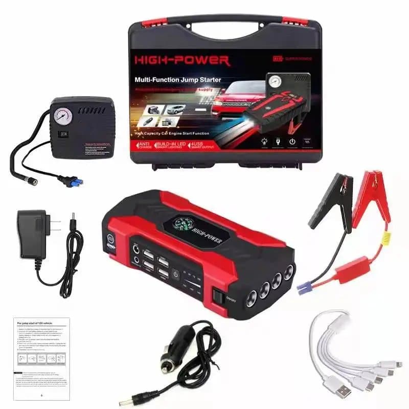 Jump starter + Portable Car Power Bank Battery Charger Jumpstarter + Tyre Inflator 3 in 1