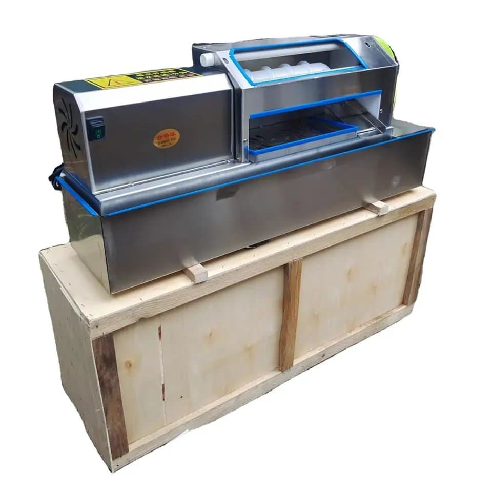 Small automatic chicken egg shelling machine