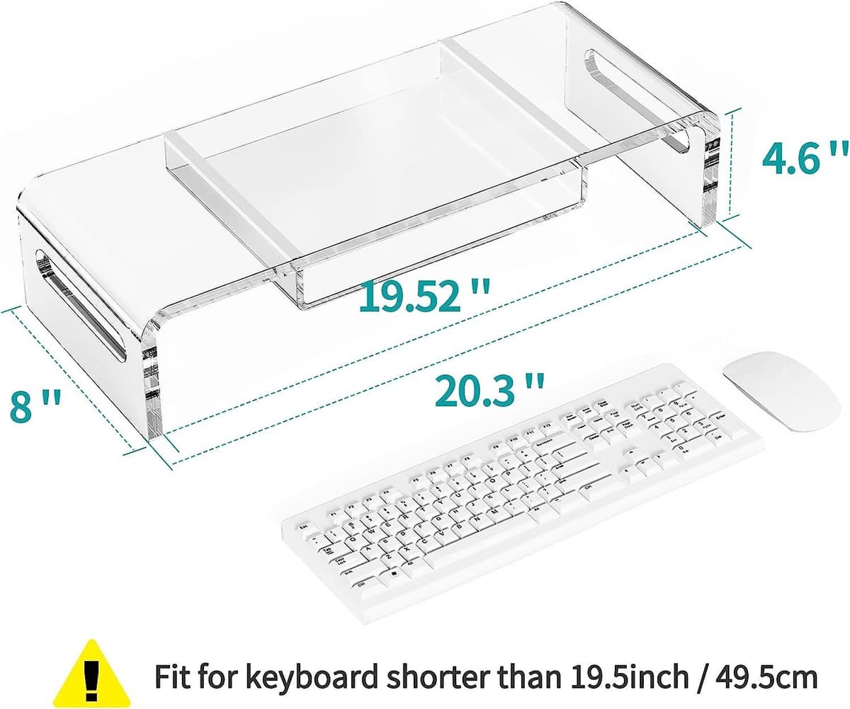 Computer Monitor Stand Riser - Acrylic Computer Stand Acrylic Monitor Riser for Desk