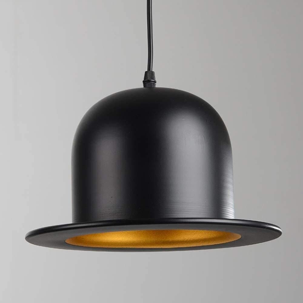 Modern Black Pendant Ceiling Light With Gold Interior | Stylish Hanging Lamp | Wall Lamps