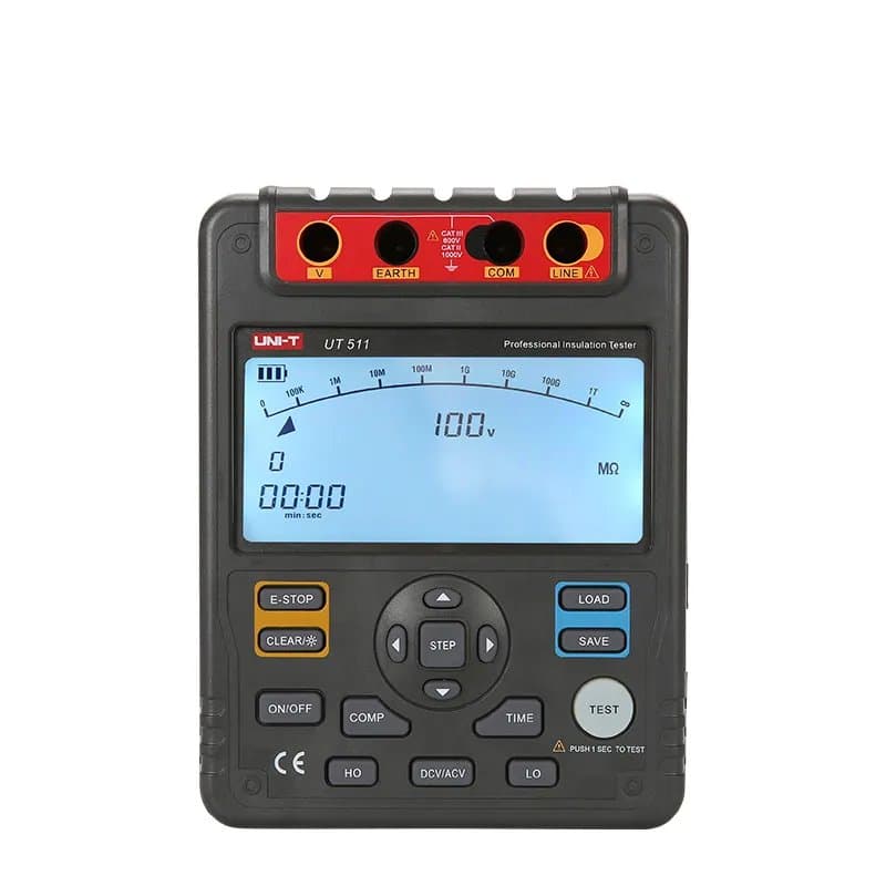 Digital Insulation Resistance Tester UNI-T Auto-ranging 18 Groups Recordable Data Quick Diagnosis for Generators UNIT UT511