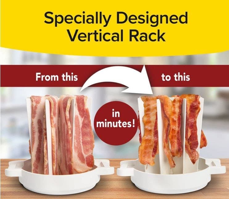 Bacon Can™ Healthy Crispy Bacon Cooker Rack Easy to clean